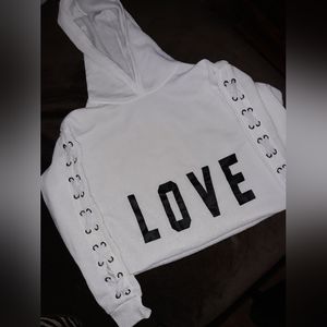 'Love's Hooded Crop Top